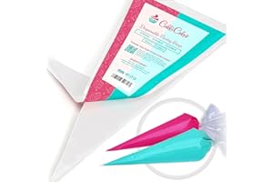CUKKICAKES 100 Poche a Douille Patisserie Professionnelle (30cm) Poche a Douille Jetable Extra Epaisse (0.08mm) et Résistante, pour Rateau, Cupcakes, Macarons
