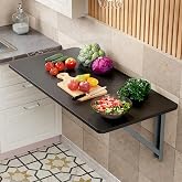 Lukzer Engineered Wood Wall Mounted Folding Table for Kitchen, Computer, Workstations Multi-Function Computer Desk Workbench