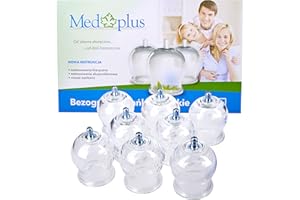 PUREPOWER Set de Ventouses en Verre 8 pièces, Ventouses Chinoises-Thérapie, Cupping Ventouse Medicale, Acupuncture d'aspiration | pour Réduire l'inflammation, Libérer des Toxines