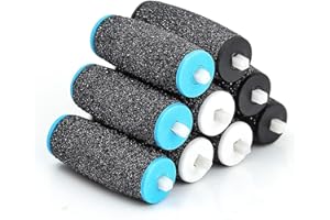 CANVALITE [Set di 9] Ricariche per Testine a Rullo di Ricambio Pedicure, 3 Tipi di Rugosità, Piedino in Pomice, Lima Raspa Piedi