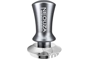 NEOUZA – Tamper à expresso calibré pour machine à café, antiadhésif et auto-nivelant avec poignée raffinée, base plate en acier inoxydable, 53 mm