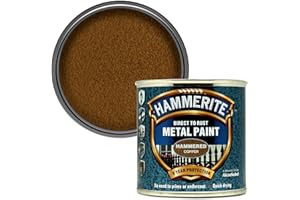 Hammerite 5084822 Direct to Rust Metal Paint - Hammered Copper Finish 250ML