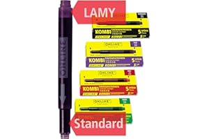 Online 20 x kompatybilne wkłady LAMY kolorowe, również do pelikanów, stabilo itp., uniwersalne wkłady atramentowe, ekonomiczne wkłady kombi, wielokolorowe wkłady zastępcze