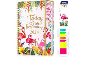 METEOROCK 2024 Diary - Monthly and Weekly Planner 21.5 X 16 cm, 12 Months Productivity Planner with Bookmark, Sticky Note, Jan. 2024 - Dec. 2024, Diary 2024 Week to View for Women Girls, Planner Notebook