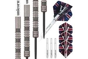 Unicorn James 'The Machine' Wade - Set di Freccette con Punta in Acciaio al 90% in tungsteno, 20 g, 21 g, 22 g, 23 g o 24 g