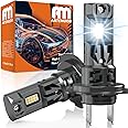 ANTEMOON H7 LED Headlight Bulb, 80W 16000LM H7 Bulbs Super Bright 6500K White 12V LED H7 Car Headlight Conversion Kit Halogen Replacement with Fan IP65 Waterproof Plug and Play, Pack of 2