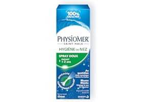 Physiomer Spray Doux-Hygiène du nez-Dispositif médical-Spray nasal-100 % eau de mer à partir de 2 ans-135 ml