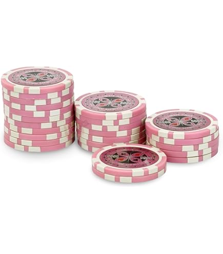 Casino Joker Poker Chips - 25 Stück Clay Chips 1000 Gelb