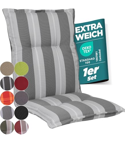 Madison Garden Sitzauflage Für Stapelsessel – 50% Baumwolle, 50% Polyester, 110x50x8 Cm