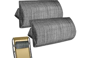 FENYTAY 2pcs Deck Chair Head Cushion, Sun Lounger Cushion, Lounger Chair Pillow, Recliner Headrest Support Cushions, Pool Chairs Pillow, Removable Soft Pool Loungers Pillows For Head Rest Neck Support