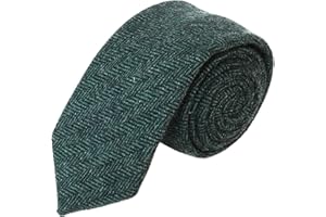 THE TIE COMPANY The Tie Co™ Premium Collection 7cm Wide Wool Tweed Twill Tartan Herringbone Houndstooth Check Ties