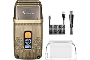 Scttomon Rasierer Herren Folienrasierer mit 3 Scherelementen Elektrorasierer für Männer Präzisionstrimmer Rasierapparat Barttrimmer Wiederaufladbar & Kabellos Wasserdicht