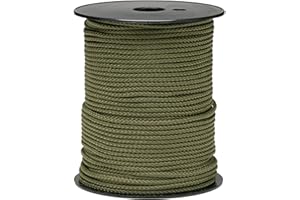 Bobine drisse kaki, polypropylène tressé, diamètre 4 mm, longueur ± 100m, 414K Flandria