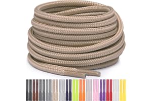Miscly Cordones Redondos para Zapatos, Zapatillas y Botas - Disponibles en Múltiples Longitudes y Colores