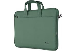Trust Bologna Slim Eco Borsa per Laptop fino a 16", Borsa per Laptop Sostenibile in Plastica Riciclata, con Tracolla, Custodia per Viaggio, Lavoro, Ufficio, Scuola