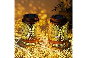 SKELO Lámparas Solares Al Aire Libre Lámparas Solares Al Aire Libre Jardines Lámparas Solares Al Aire Libre Para El Hogar Cuelgan Lámparas Metálicas Retro Jardines Decoración Al Aire Libre (2)