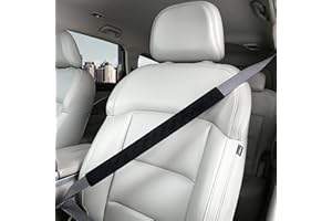 ‎HIGHNESSHWOO Weiche Auto-Sicherheitsgurtbezüge für Erwachsene, Kinder, Frauen und Männer, Sicherheitsgurt-Kissenbezug, Schutzpolster für LKWs, SUV, Schulterpolster für auto-Innenzubehör, 1 Stück, Schwarz, 50cm