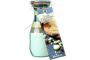 FEUER UND GLAS Backmischung im Glas für Triple Chocolate Cookies – Raffinierte Geschenkidee für Backfreunde – Gourmet Backzutaten im Weckglas für Triple-Schokoladen-Kekse – Dreifacher Schoko-Genuss von Feuer & Glas