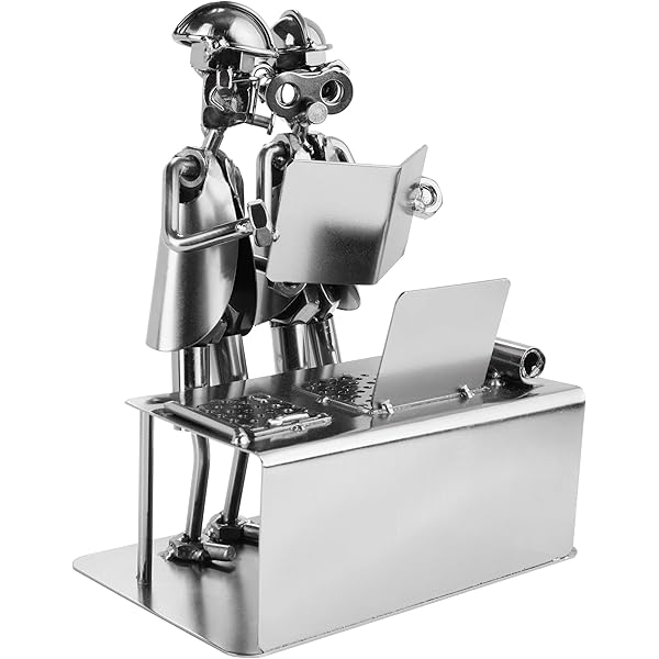 Steelman24 I Omini Di Viti Maestra Con Mappamondo I Idee Regalo Originale I Soprammobili In Metallo I Modellino