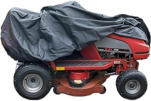 SPEEDWELLSTAR Ride Lawn Mower Cover Waterproof Heavy Duty 1.3KG 600d with PU backing 155x110x103 cm Elastic Hem Quad Bike Tractor Outside