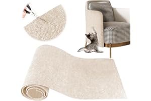 YAOZUP Alfombra Rascador para Gatos, 200 * 40cm Tapete Rascador para Gatos con Autoadhesivo, DIY Climbing Cat Scratcher, Alfombra Autoadhesiva para Gato para Proteger Alfombras y Sofás (Blanco)