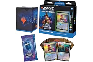 MAGIC THE GATHERING Magic: The Gathering Doctor Who Commander Deck – Blast from the Past (100-Card Deck, 2-Card Collector Booster Sample Pack + Accessories)