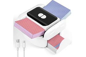 Apritsce Elektryczna mikser kart, mikser kart do 2 talii, akumulator 2600 mAh, mikser do kart UNO Poker Texas Hold Em Blackjack