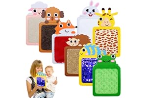 Vlecexs Tappeto Sensoriale Bambini, 8 Pezzi Tappetini Sensoriali per Bambini Autistici, Pannelli Tattili per Bambino Autistici, Piastrelle Tappetino per Animali Educativi, Articolo per Bambino Autismo