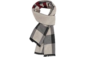 LSYZHX Mens Warm Scarf Winter, Tartan Scarf for Men,Autumn Checkered Long Neckwear for Gentleman Windproof