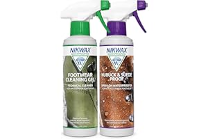 Nikwax Footwear Cleaning Gel Spray and Nubuck & Suede Proof Spray Double Pack