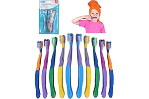 HOVUK 10Pk - Kids Manual Toothbrushes 15.5cm, Childrens Toothbrushes, Soft and Gentle Bristles, Children Travel Tooth Brushes, Non-Toxic Travel Essentials for Kids Ages 3+Y