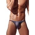 Newsywell Men's Ice Silk Bikinis Low Rise Briefs Underwear