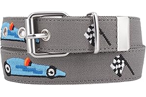 EANAGO Belle ceinture >DINO< en tissu pour enfant – Ceinture universelle pour garçons d'environ 2 à 14 ans – Ceinture enfant garçon