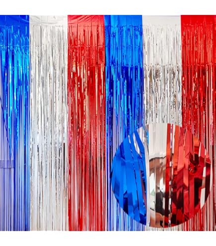 KatchOn, Red White And Blue Streamers - XtraLarge, 8x6.4 Feet, Pack Of 2 | Red - View #11