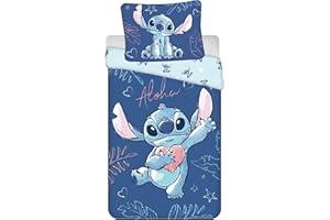 SARCIA.EU DISNEY Stitch DWUSTRONNA, bawełniana pościel dziecięca na zamek, 100% BAWEŁNA 140x200cm+70x90cm OEKO-TEX (wzór 14)