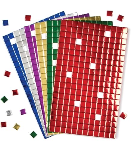 Baker Ross EF571 Glitter Mosaic Squares - Pack Of 1950,Self Adhesive - View #7