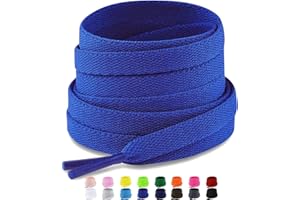 ‎PUZEAM Puzeam 2 Paar Premium Schnürsenkel flach reißfest Schuhbänder 8 mm breit Ersatz Schnürsenkel für Sneakers, Turnschuhe, Sportschuhe