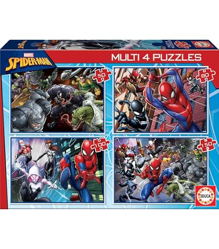 Educa - 2 Puzzles de 100 pièces per Enfant | Spiderman. Composé de Grandes pièces Parfaitement finies. Recommandé à partir de 4 Ans (18101 Educa - 2 Puzzles de 100 pièces per Enfant | Spiderman. Composé de Grandes pièces Parfaitement finies. Recommandé à partir de 4 Ans (18101