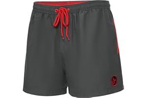 Ladeheid Bañador Hombre Natación, Secado Rápido con Forro Interior de Malla, Short Deportivo con Bolsillos Laterales y Traseros, Cintura Elástica, Tejido Transpirable LA40-199