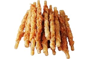 Pawant Chicken Wrapped Rawhides for Dogs Treats Puppy Training Snacks Sticks Dog Rawhide Chews All Natural Dog Treats 1lb