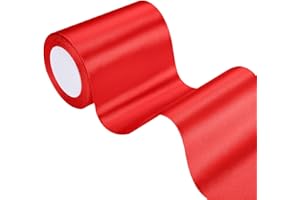 LANJUE Geschenkband Rot, 10 cm x 22 m Rotes Band Große Schleife Satinband, Schleifenband Rot Breit für Verpacken von Geschenken Weihnachten Hochzeit Dekorieren Eröffnungszeremonie Auto Stuhl Türen