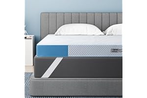 BedStory Cubrecolchón de gel de 180 x 200 cm, 10 cm de altura, H3&H4 de núcleo de espuma fría, cubrecolchón para cama, cama con somier, sofá cama, caravana, certificado Öko-Tex®
