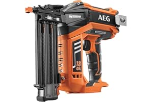 AEG - Cloueur Électrique Sur Batterie 18V PRO18V Brushless 18Ga - 2 Modes Disponibles - Ajustement Sans Outil - Châssis Robuste Magnésium - Livré en Coffret - B18N18-0