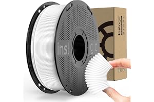 Inslogic TPU 3D Printer Filament 1.75mm, 95A mjukt TPU-rulle, flexibelt 3D-material 1kg spole, hållbart och slitageskyddat, d