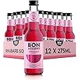 Rhubarb Soda 275ml Pack of 12 From Bon Accord – Plant Based Fizzy Rhubarb Soft Drink with Natural Flavours and No Artificial Sweeteners