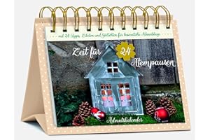 "Tisch-Adventskalender ""Zeit für 24 Atempausen""": Postkartenkalender zum Aufstellen