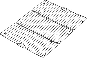 Tala Non-Stick Estante Plegable Rectangular para Enfriar Pasteles, Metal