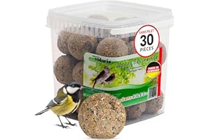 Eggersmann volaris 30 pcs Boule de Graisse Oiseaux protéines sans Filet 2,7 kg - Boules de Graisse Oiseaux du Jardin & Exterieur - Alimentation Toute l'année pour Oiseaux Sauvages & Autres Oiseaux