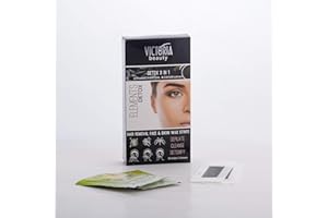 Victoria Beauty - Detox paski woskowe do twarzy i bikini, paski z zimnym woskiem z węglem aktywnym, dla kobiet, wosk do depilacji woskiem (1 x 20 szt.)