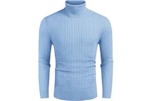 COOFANDY Herren Pullover Feinstrick Langarm Rollkragenpullover Winter Pullover Slim fit Freizeit Rollkragen Pulli